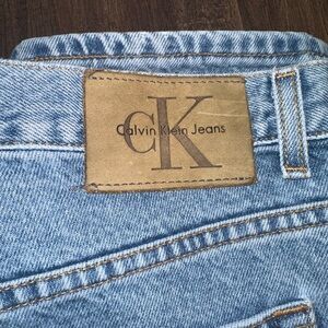 Calvin Klein Blue Denim Jeans with Contrast Stitching